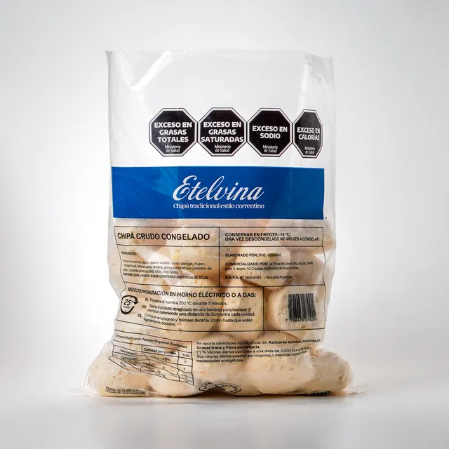 Bolsa de 2 kg de chipá Etelvina congelado
